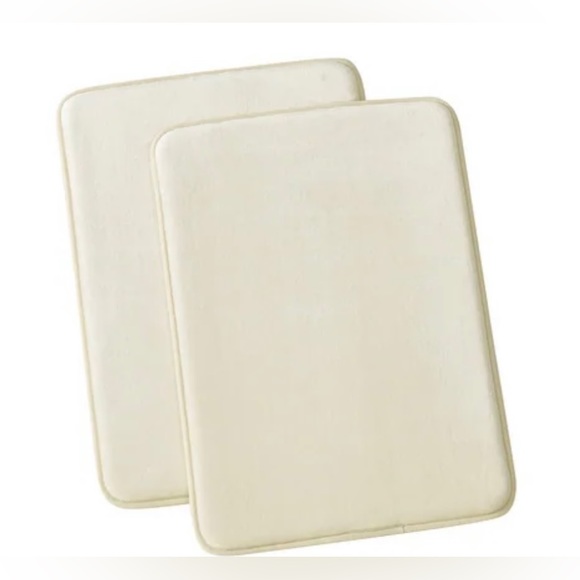 Royal Velvet Signature Solid Memory Foam Set of 2 Bath Rug Ivory - Picture 4 of 4